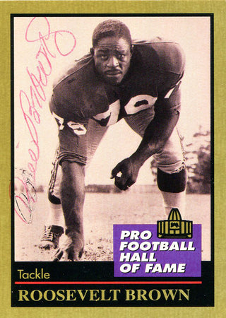 Roosevelt Brown Autographed 1991 Enor Card