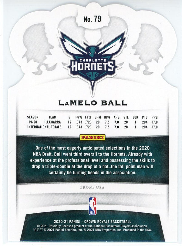 LaMelo Ball 2020-21 Panini Crown Royale Rookie Card #79