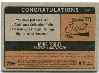 Mike Trout Clubhouse Collection Topps Heritage Bat Card