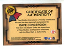 Dave Concepcion Autographed 2000 Fleer Greats of the Game Card