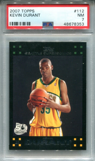 Kevin Durant 2007-08 Topps Rookie Card #112 (PSA)