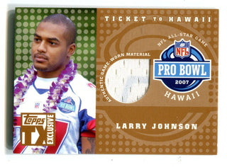 Larry Johnson 2007 Topps Exclusive Ticket To Hawaii #HAJLJ Patch Card/249