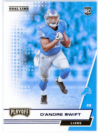 D'Andre Swift 2020 Panini Playoff Goal Line Rookie Card #209