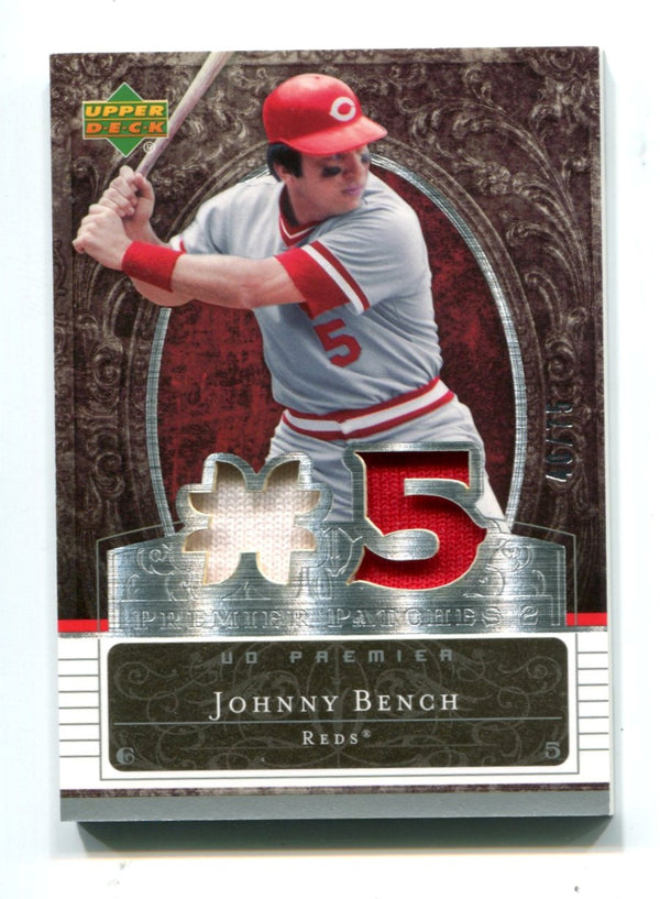 Johnny Bench 2007 Upper Deck Premier Patches #PP2JB Card 40/75