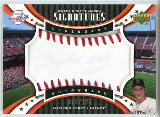 Gaylord Perry Autographed 2007 Upper Deck Sweet Spot Classic Signatures Card #SPS-GP