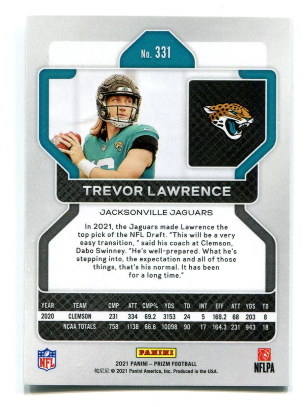 Trevor Lawrence 2021 Panini Prizm #321 RC