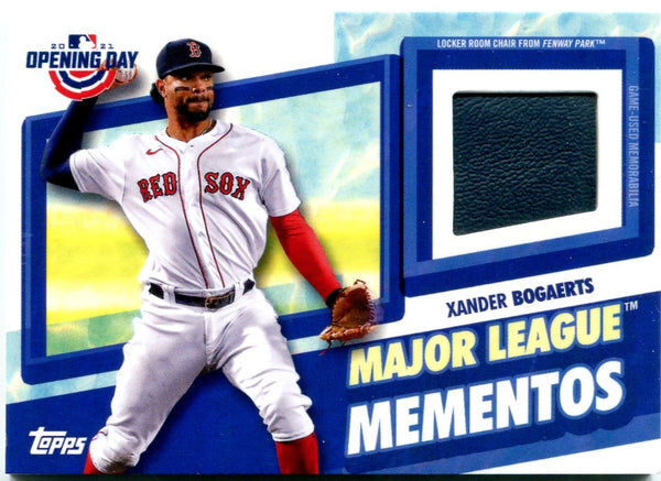 Xander Bogarts 2021 Topps Opening Day Major League Mementos Locker Room Chair Card