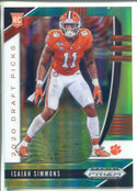 Isaiah Simmons 2020 Prizm Draft Picks Green & Yellow Rookie Card 104/249