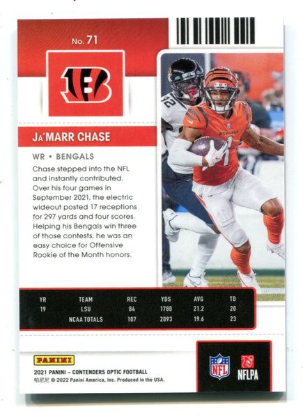 Ja'Marr Chase 2021 Panini Contenders Draft Picks Game Day Ticket