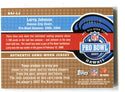 Larry Johnson 2007 Topps Exclusive Ticket To Hawaii #HAJLJ Patch Card/249