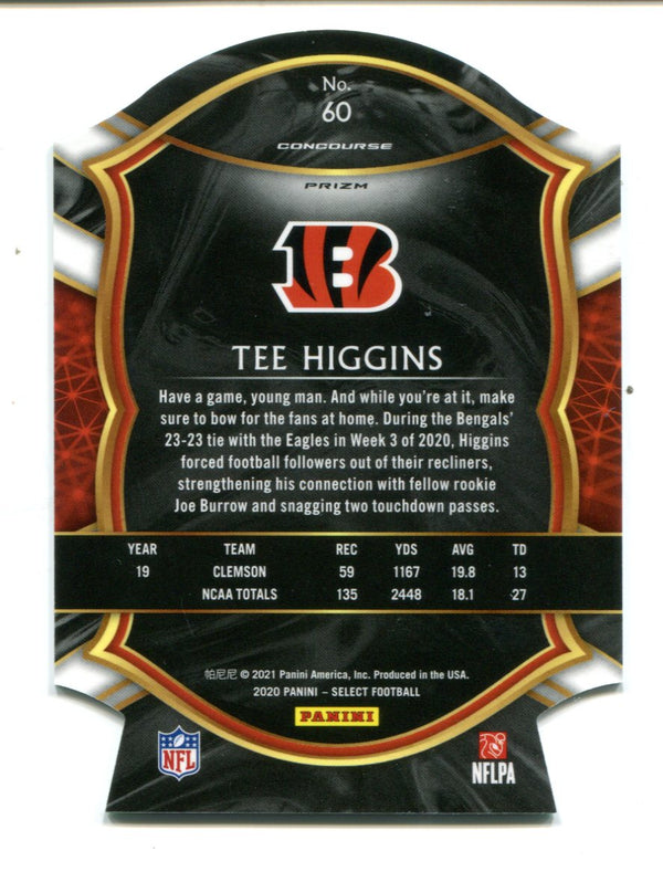 Tee Higgans 2020 Panini Select #160 Premier Blue Prizm RC