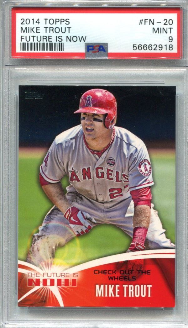 Mike Trout 2014 Topps Future is now #FN20 PSA Mint 9 Card