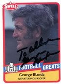 George Blanda Autographed 1989 Swell Card