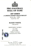 Randy White "HOF 94" Autographed 1994 Goal Line Art Card