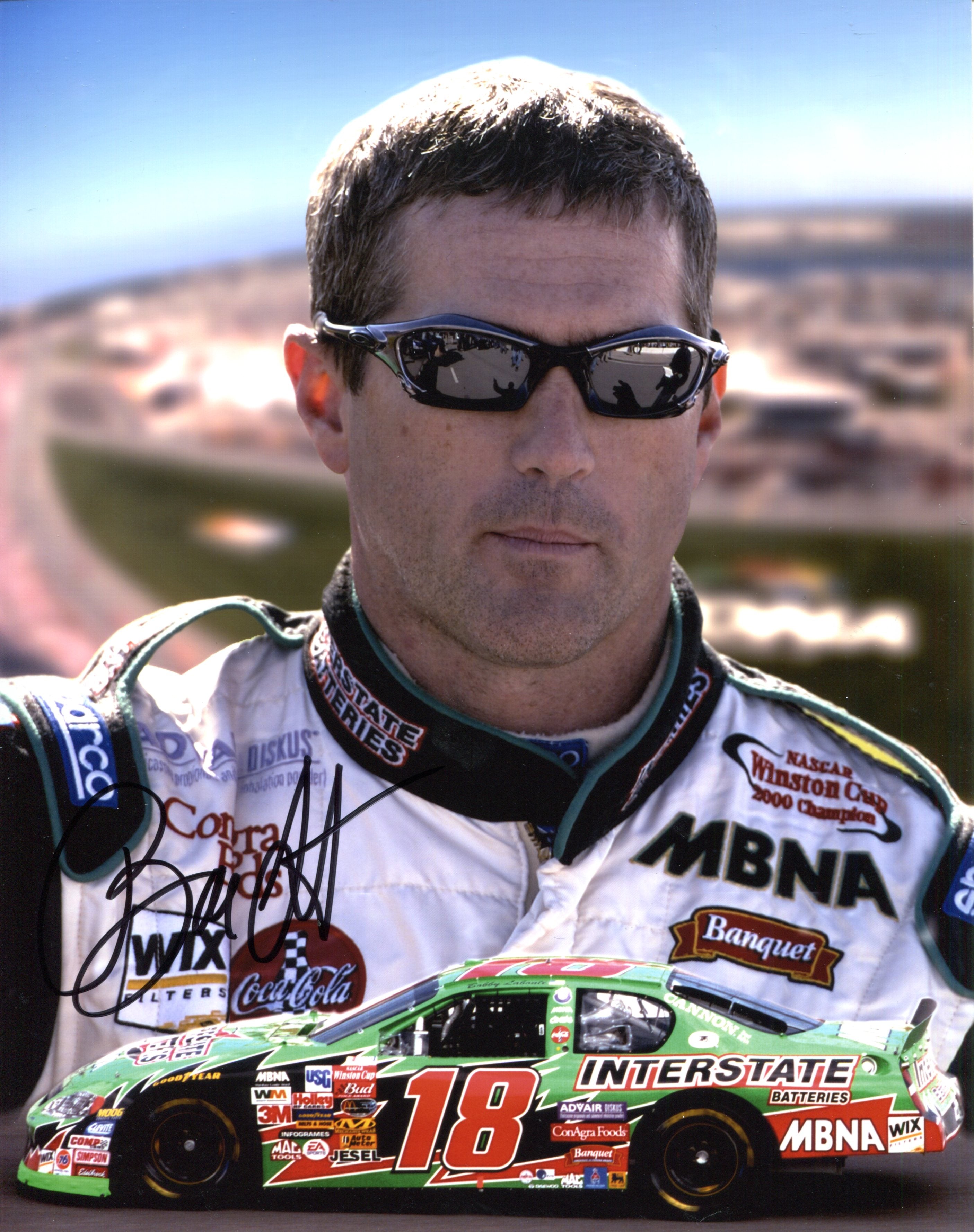 Bobby Labonte Rookie Bobby Labonte Autographed 8x10 Photo | Hollywood Collectibles