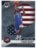 Tyrese Maxey 2020-21 Panini Mosaic National Pride Rookie Card #259