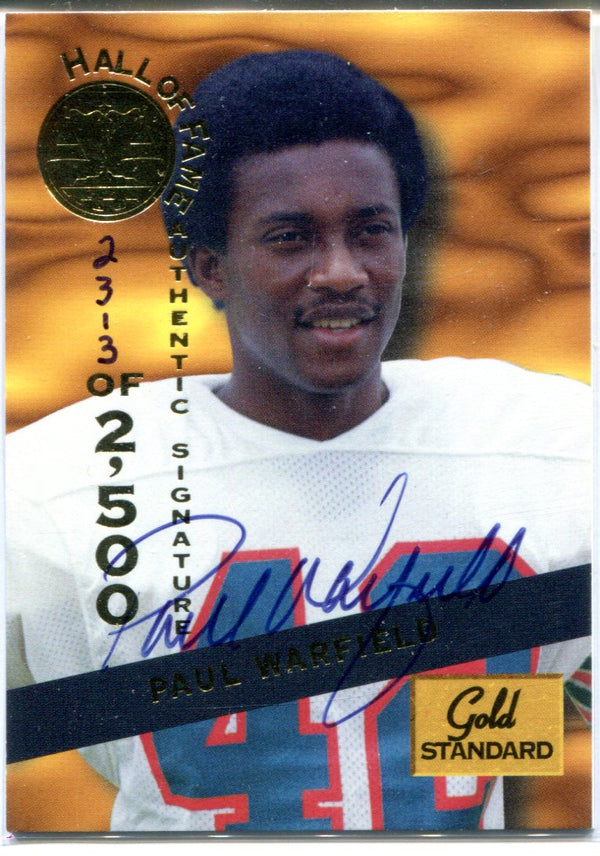 Paul Warfield 1994 Gold Standard Autographed Card #2313/2500
