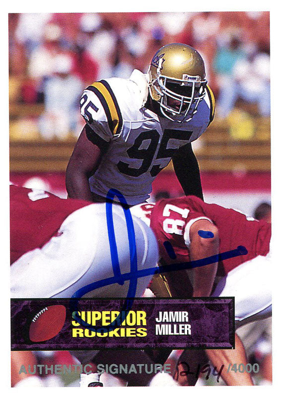 Jamir Miller Autographed Card