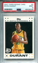 Kevin Durant 2007 Topps Rookie Card #2 (PSA)