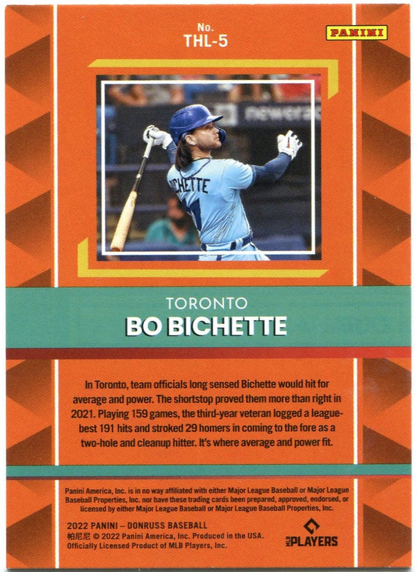 Bo Bichette Panini Donruss "The Hit List" 2022