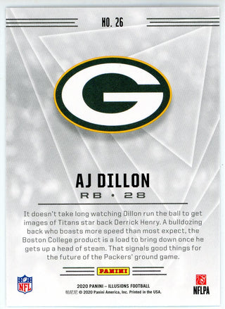 AJ Dillon 2020 Panini Illusions Rookie Card #26