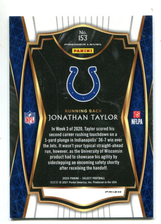 Jonathan Taylor 2020 Panini Select Silver Premier Level #153 RC