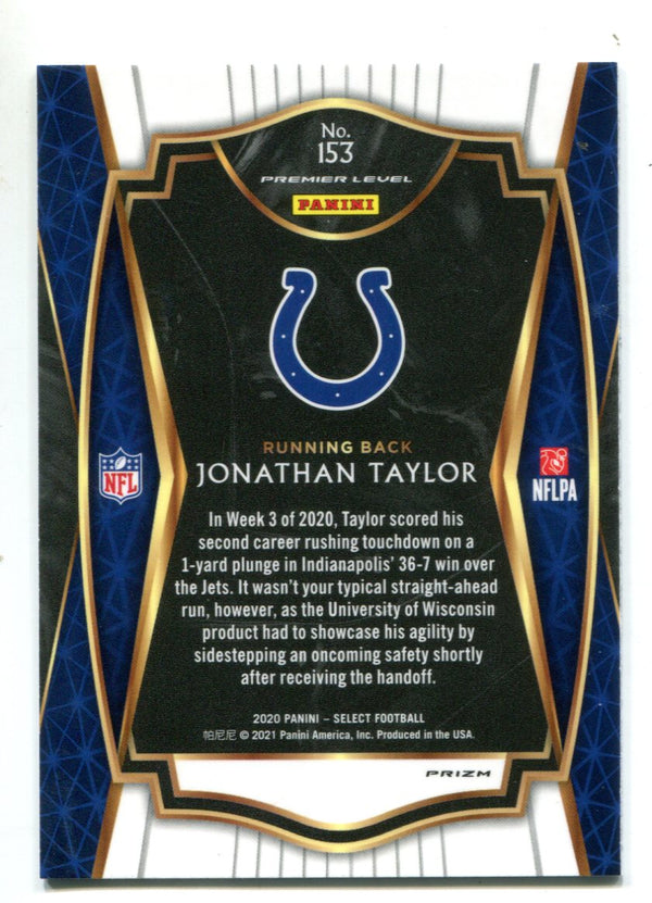 Jonathan Taylor 2020 Panini Select Silver Premier Level #153 RC
