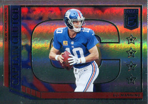Eli Manning 2018 Panini Donruss Elite Captain Clutch Insert Card