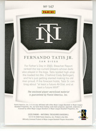 Fernando Tatis Jr. 2020 Panini National Treasures Patch Card #147