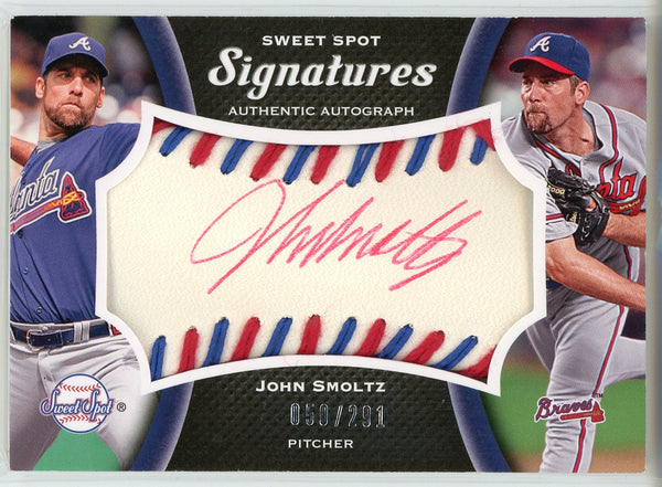 John Smoltz Autographed 2008 Upper Deck Sweet Spot Signatures Card #S-JS