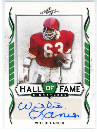 Willie Lanier Autographed 2021 Leaf Hall of Fame Card #HOF-WLI