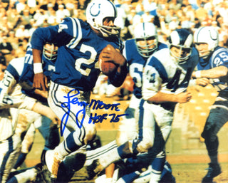 Lenny Moore "HOF 75" Autographed 8x10 Photo