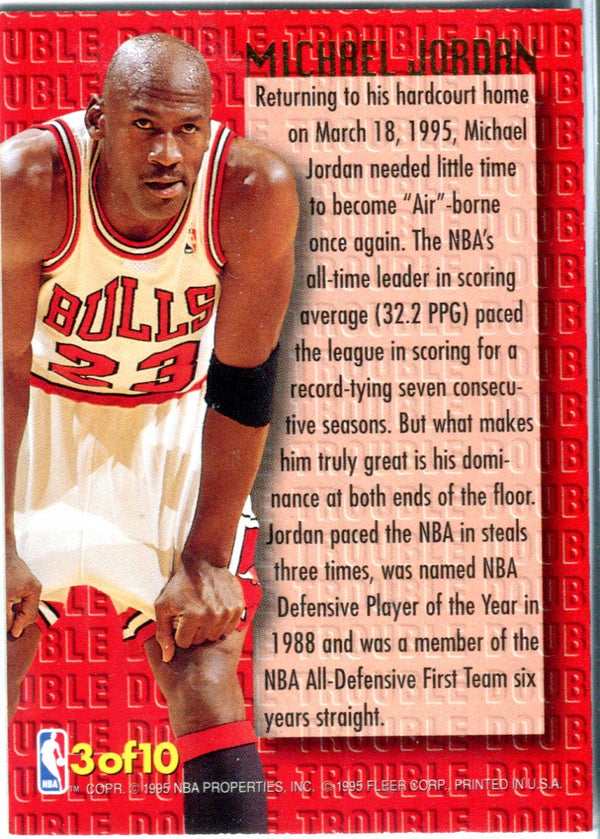 Michael Jordan 1995 Fleer Ultra Double Trouble Card