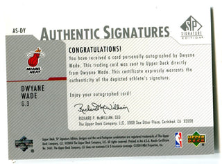 Dwyane Wade 2003-04 Upper Deck Authentic Signatures #AS-DY