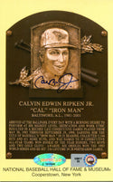Cal Ripken Jr. Autographed Hall of Fame Plaque (Ironclad)