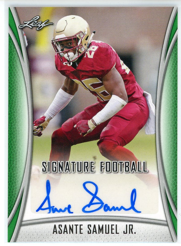 Asante Samuel Jr. Autographed 2021 Leaf Rookie Card #BA-ASJ