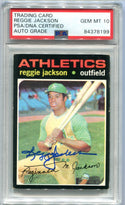 Reggie Jackson 1971 Topps (PSA Auto Grade GEM MT 10) card