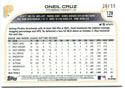 Oneil Cruz Topps Chrome Green Refractor 39/99 Rookie Card