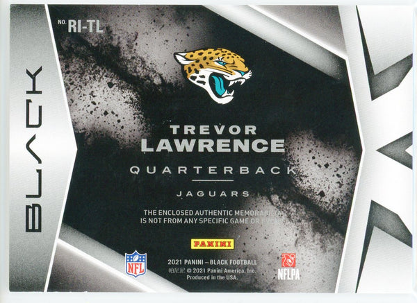 Trevor Lawrence 2021 Panini Black Rookie Influx Patch Card #RI-TL