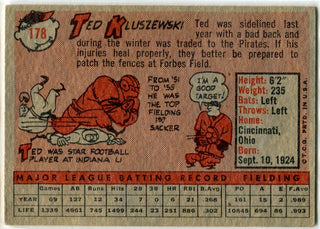 Ted Kluszewski 1958 Topps Card #178