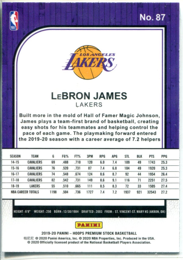 LeBron James NBA Hoops Panini Card