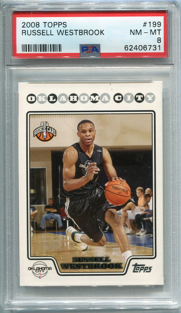 Russell Westbrook 2008 Topps Rookie Card (PSA NM-MT 8)