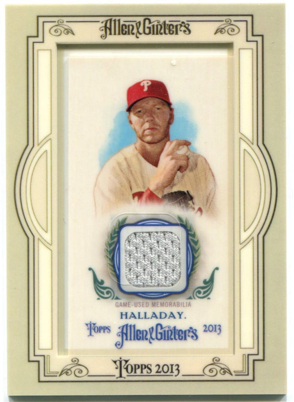 Roy Halladay Allen & Ginter Game Used Jersey Card