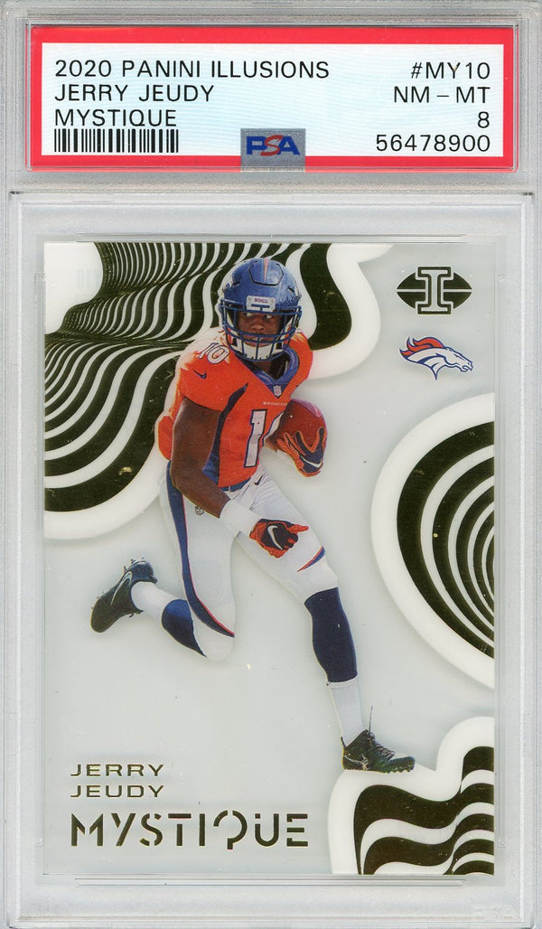 Jerry Jeudy 2020 Panini Illusions Mystique Rookie Card #MY10 (PSA)