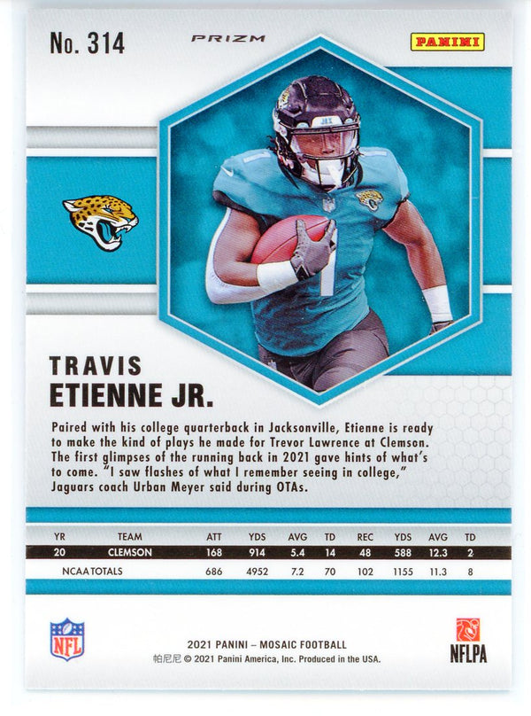 Travis Etienne Jr. 2021 Panini Mosaic Pink Prizm Rookie Card #314
