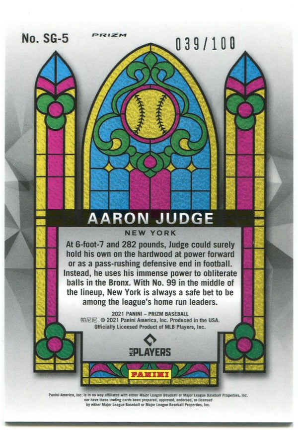 Aaron Judge Panini Prizm Stained Glass 039/100