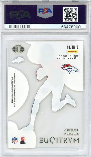 Jerry Jeudy 2020 Panini Illusions Mystique Rookie Card #MY10 (PSA)