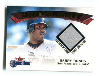 Barry Bonds Fleer 2001 Uniformity Insert Card