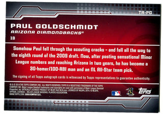Paul Goldschmidt 2014 Topps Autographed Card
