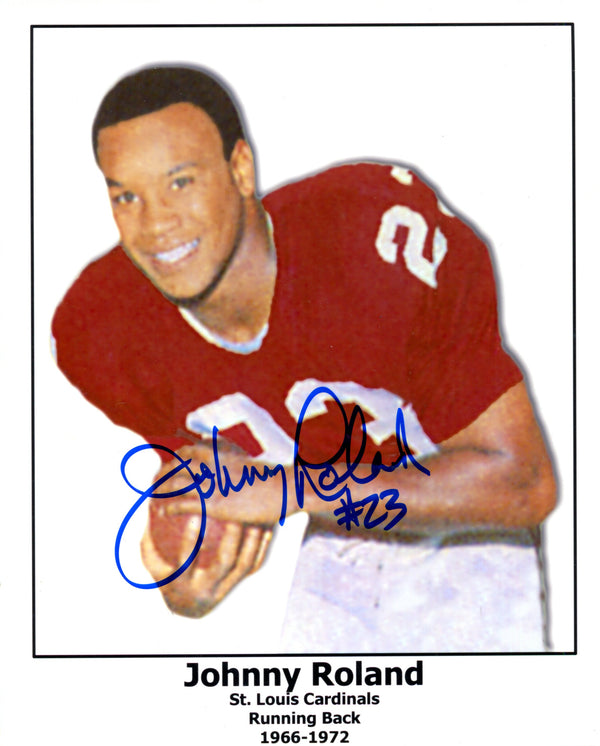Johnny Roland Autographed 8x10 Photo